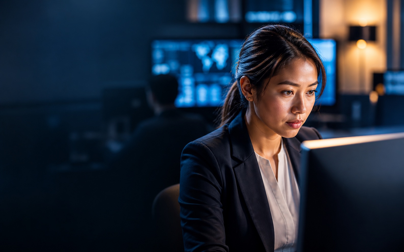Filipino cybersecurity analyst working in a security operations environment